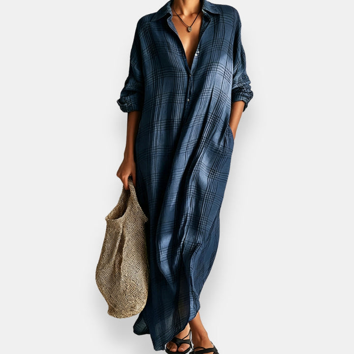 Massiel - Checkered Shirt Dress