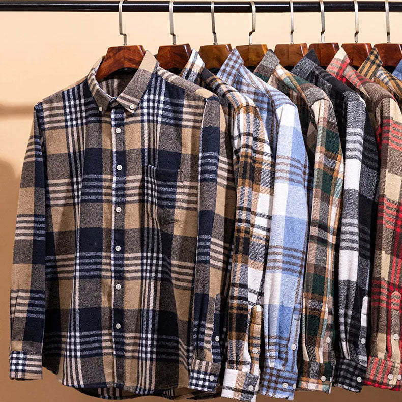 Hansamu - Elegant Long Sleeve Shirt With Button