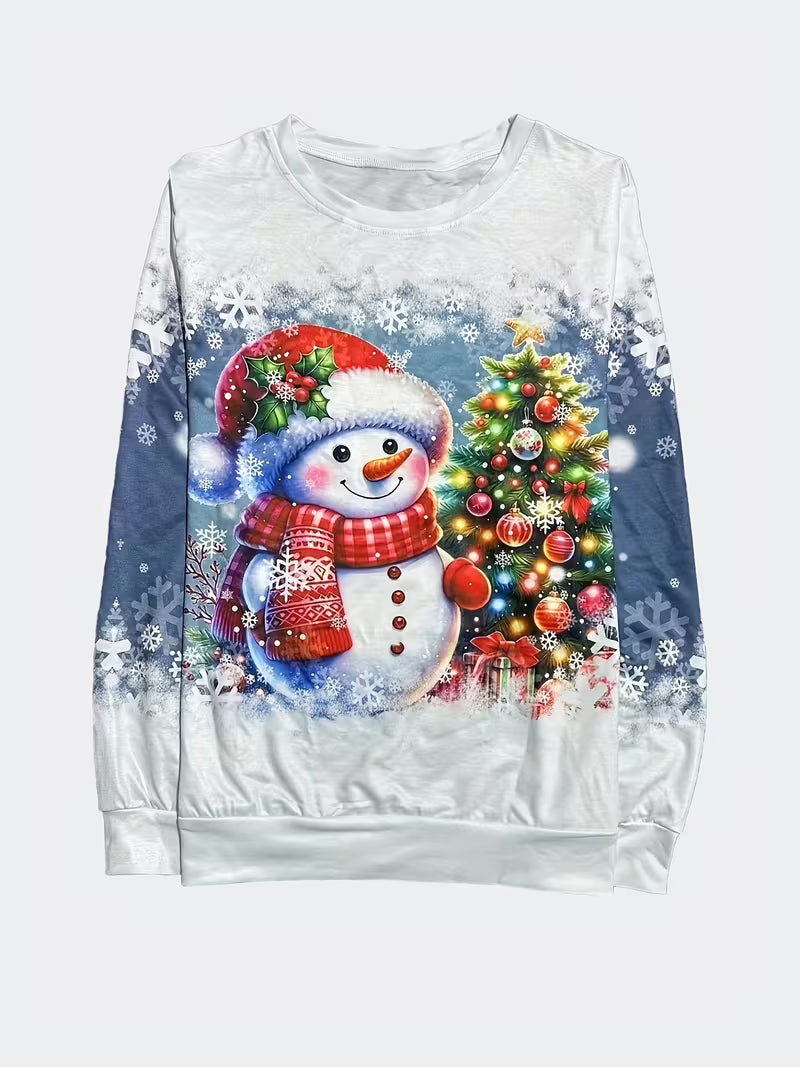 Roweyura - Cross-Border Printed Christmas Sweatshirt