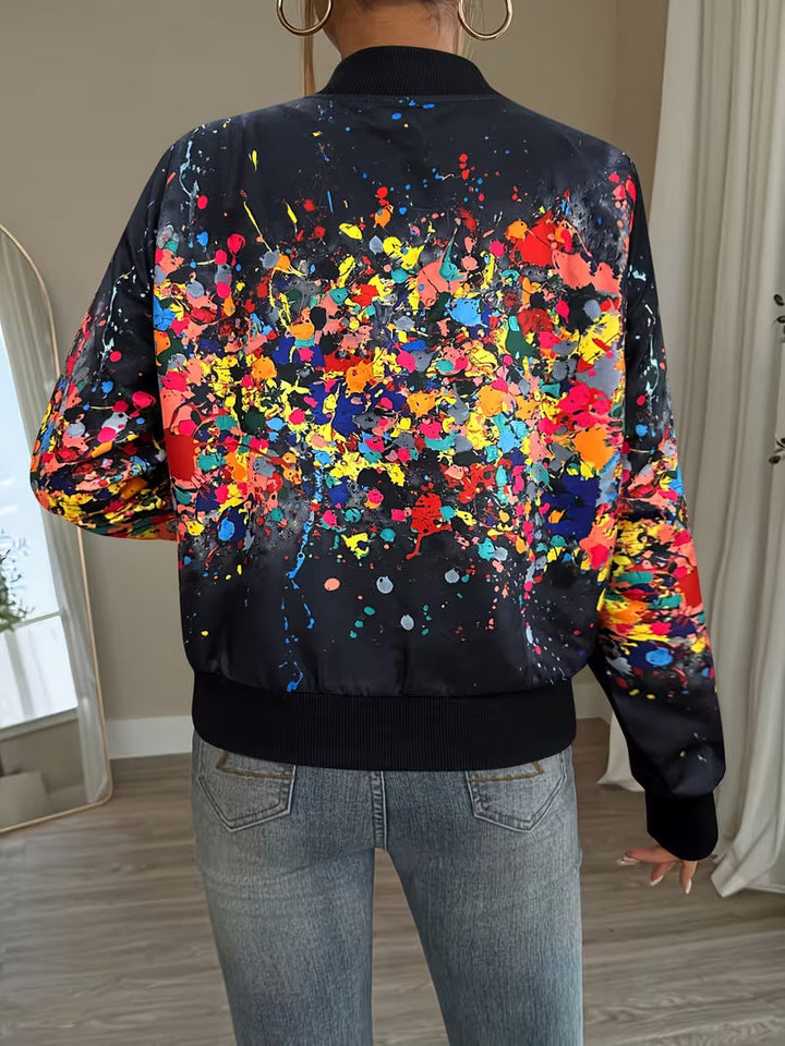 Deloova - Vibrant Tie-Dye Print Jacket