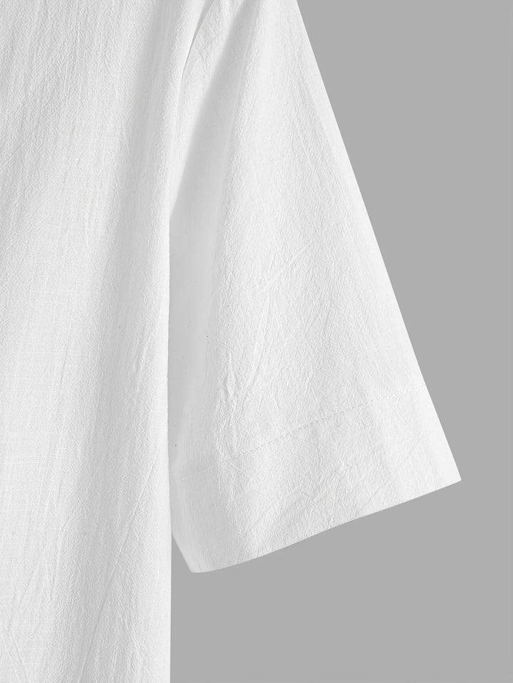 Mattea - Casual Loose Fitting Top With V Neck