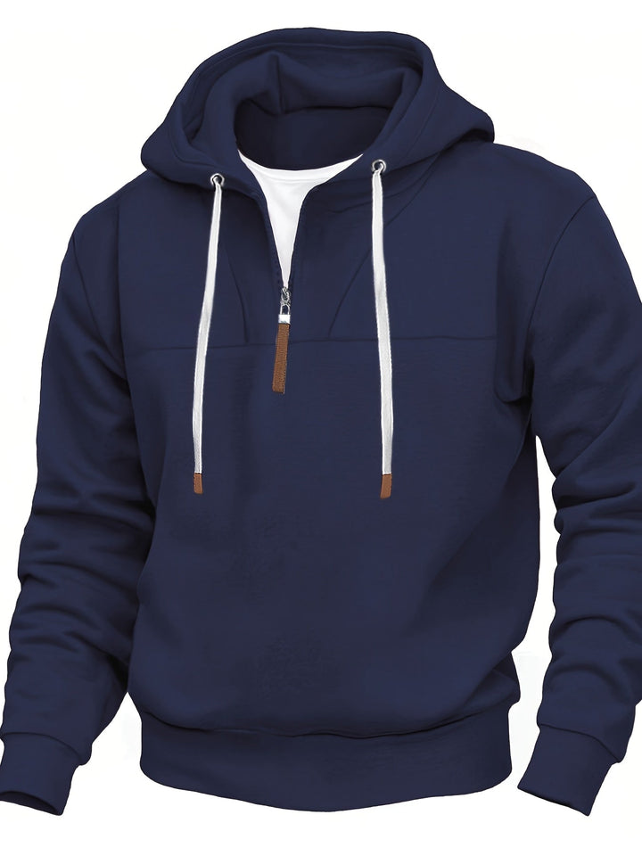 Kolton - Hooded Sweatshirt with Half Zipper