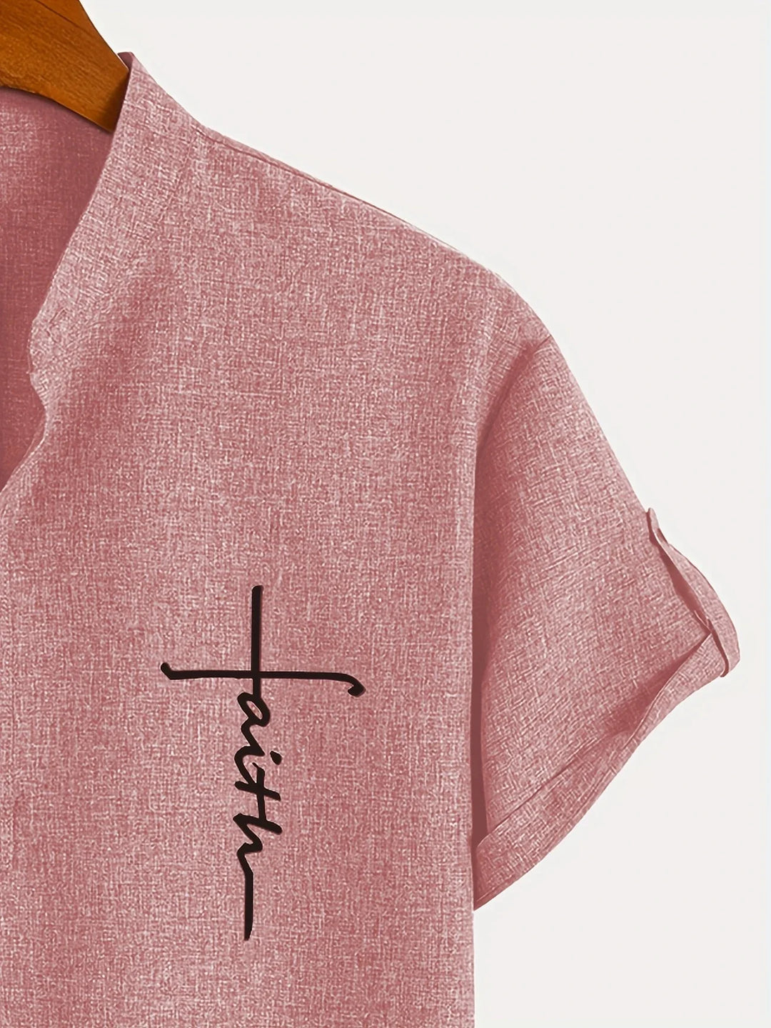 Elliott - Elegant Short Sleeve Shirt With Stand Collar