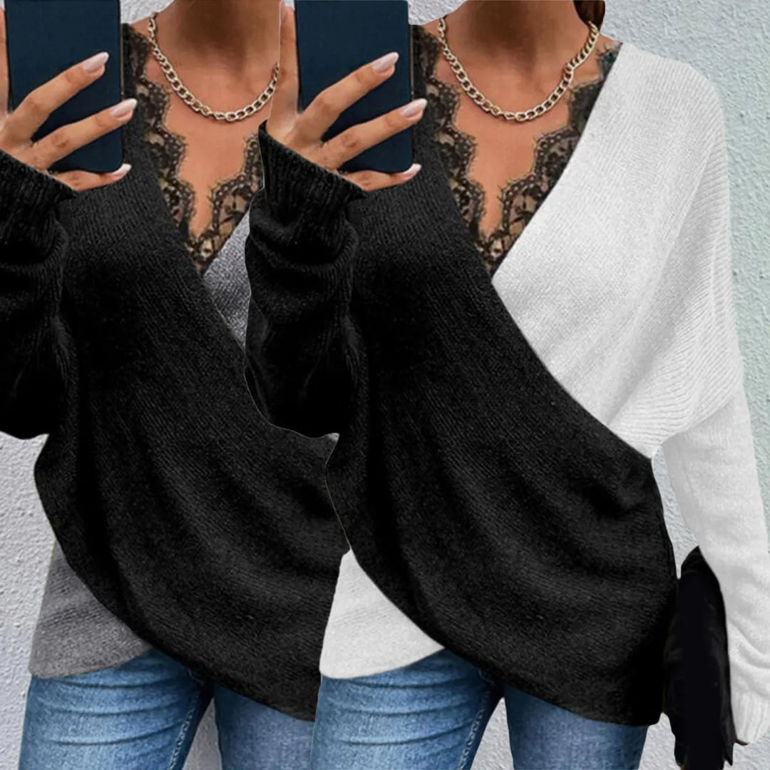 Keira - Long Sleeve V-Neck Wrap Sweater