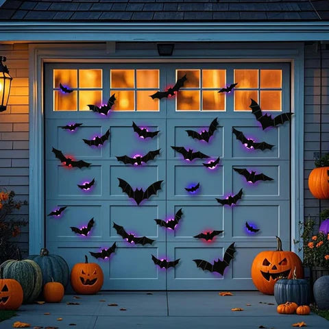 GlowWing - Glowing 3D Bats Halloween Wall Decoration Stickers