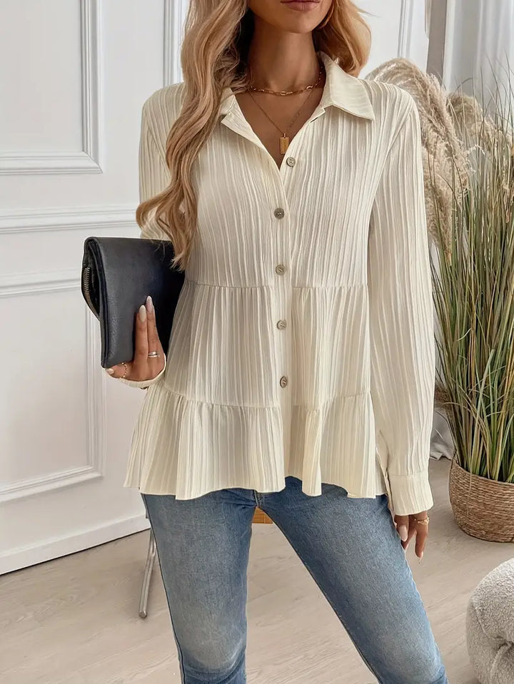 Majlinda - Stylish Long Sleeve Shirt With Button