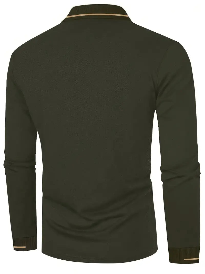 Karunaratne - Stylish Long Sleeve Polo Shirt