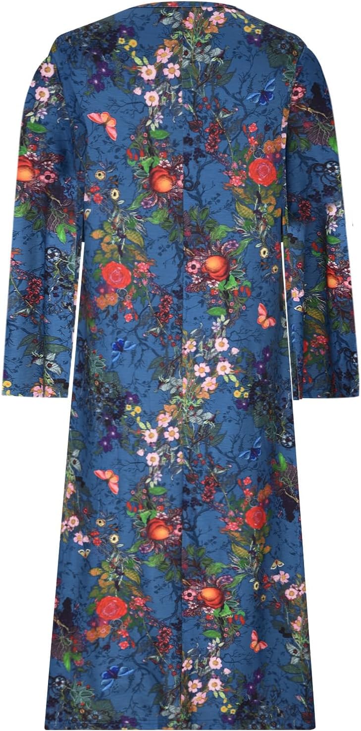 Kylie - Butterfly Print Long Dress