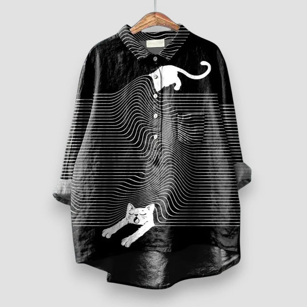 Skaiste - Exclusive Blouse With Dog Print