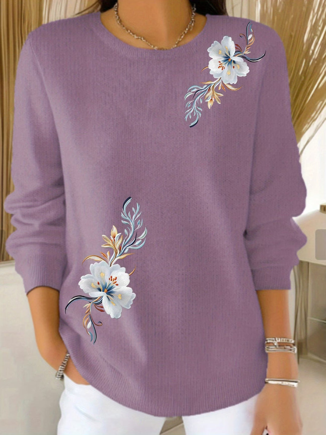 Adelurella - Elegant Long Sleeve Sweater