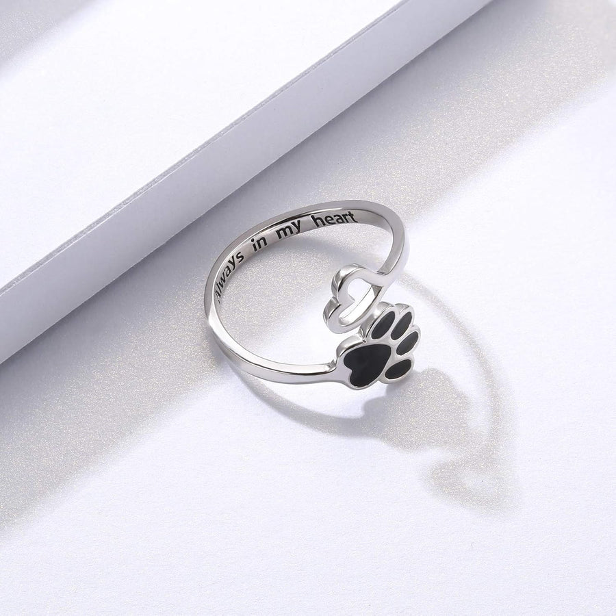 HeartPaw - Handmade Ring with Paw and Heart