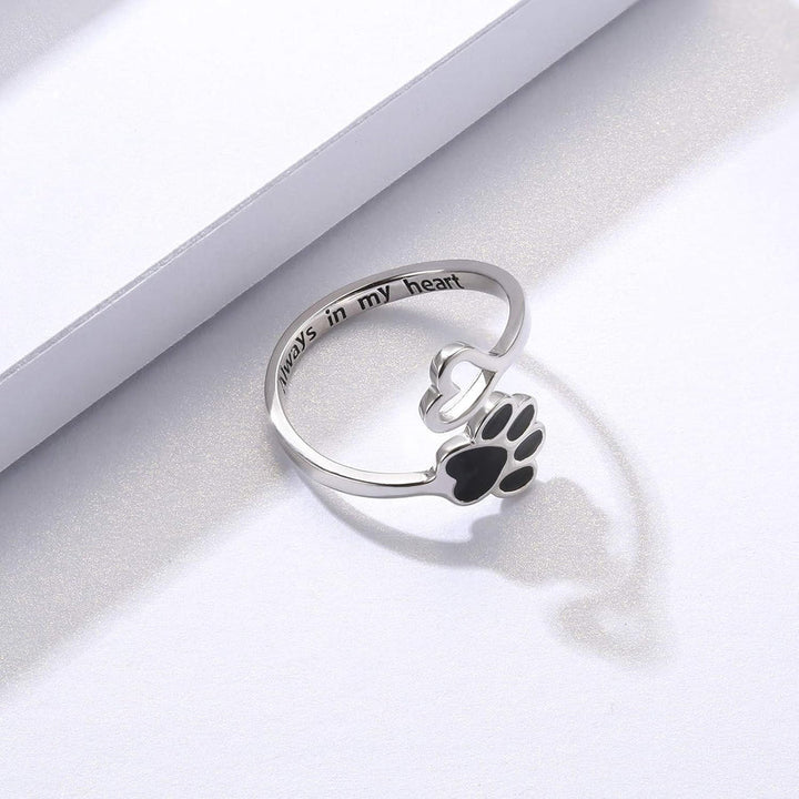 HeartPaw - Handmade Ring with Paw and Heart