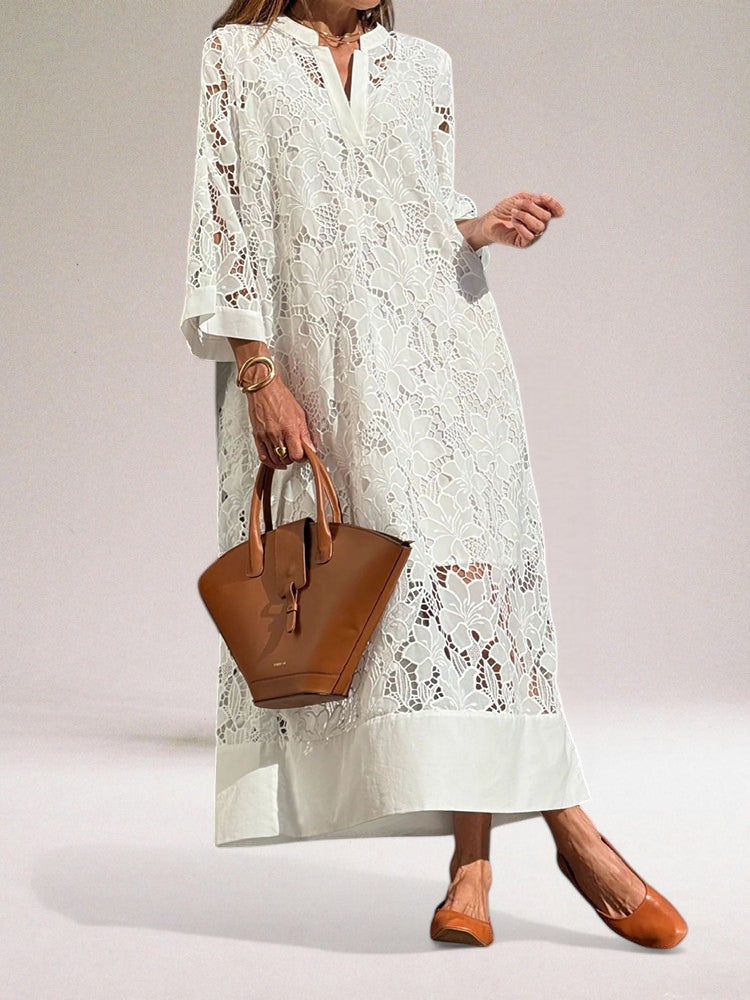 Hafina - Luxurious Lace Maxi Dress
