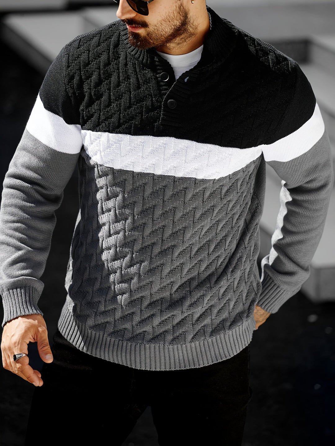 Vivena - Casual Stand Collar Knitted Sweater