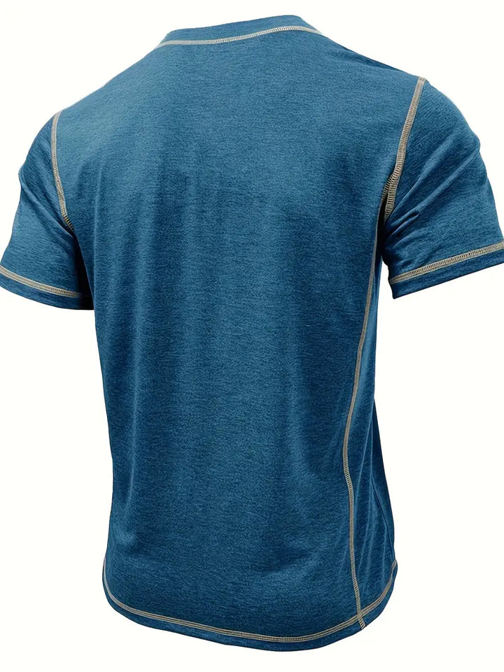 Orazio - Short Sleeve T Shirt With Button