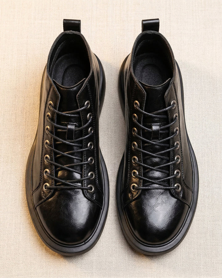 Kervens - Leather Lace-Up Boots