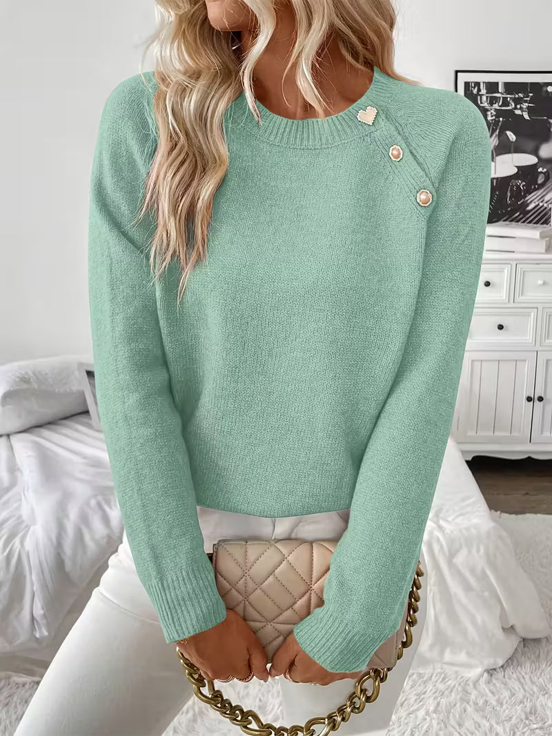 Hilarina - Long Sleeve Knitted Sweater