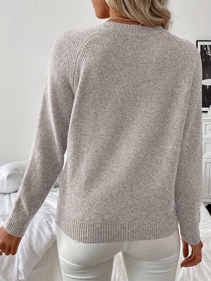 Pascuala - Elegant Knitted Sweater With Pearl