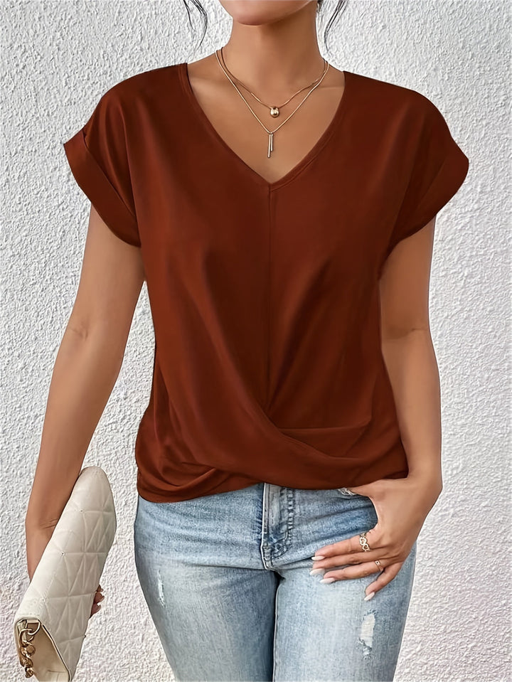 Tammana - Casual T-Shirt With V Neckline