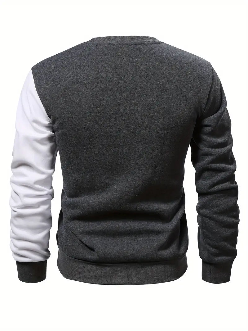 Blaine - Stylish Stripe Contrast Sweatshirt