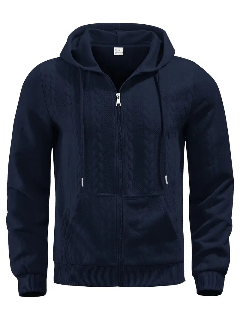 Philipp - Casual Zip Up Hoodie With Long Sleeve