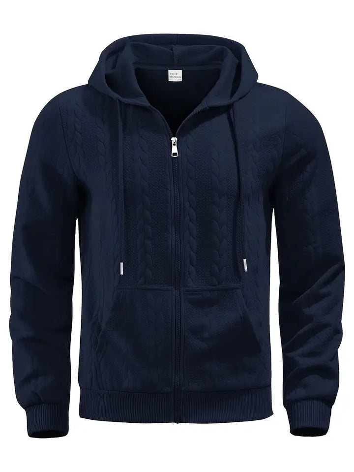Philipp - Casual Zip Up Hoodie With Long Sleeve