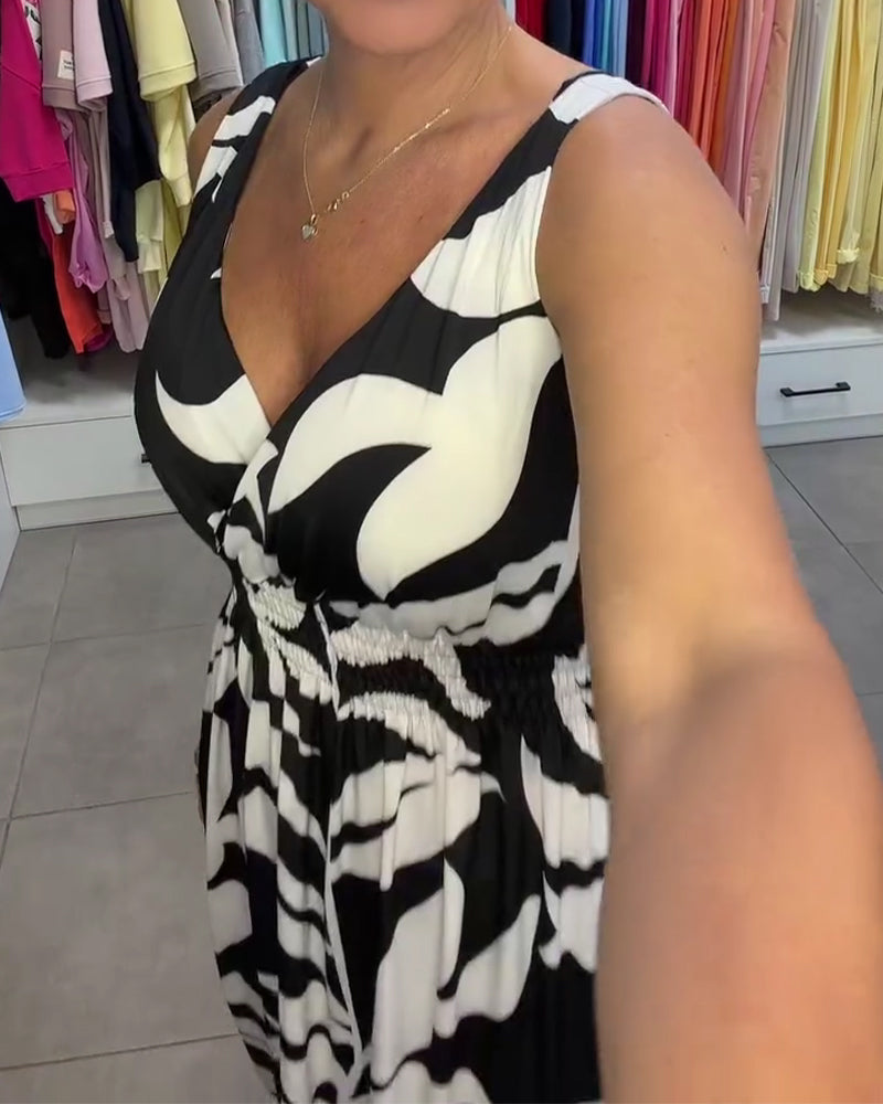 Kealia - Floral Print Dress With Smocked Waist