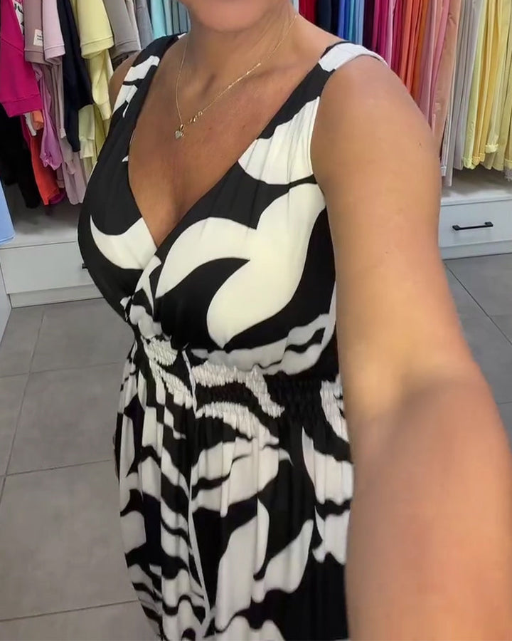 Kealia - Floral Print Dress With Smocked Waist
