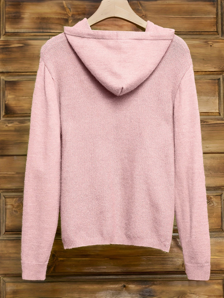 Nena -  Casual Long Sleeve Hoodie With Front Pocket