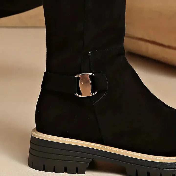 Laneya - Knee High Zipper Boots