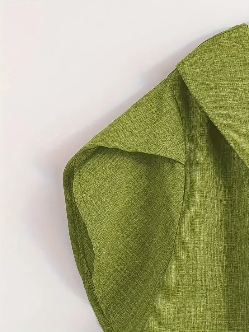 Milany - Casual Asymmetrical Neckline Blouse