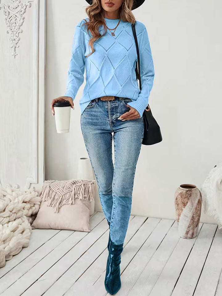 Sireanicia - Round Neck Knitted Sweater