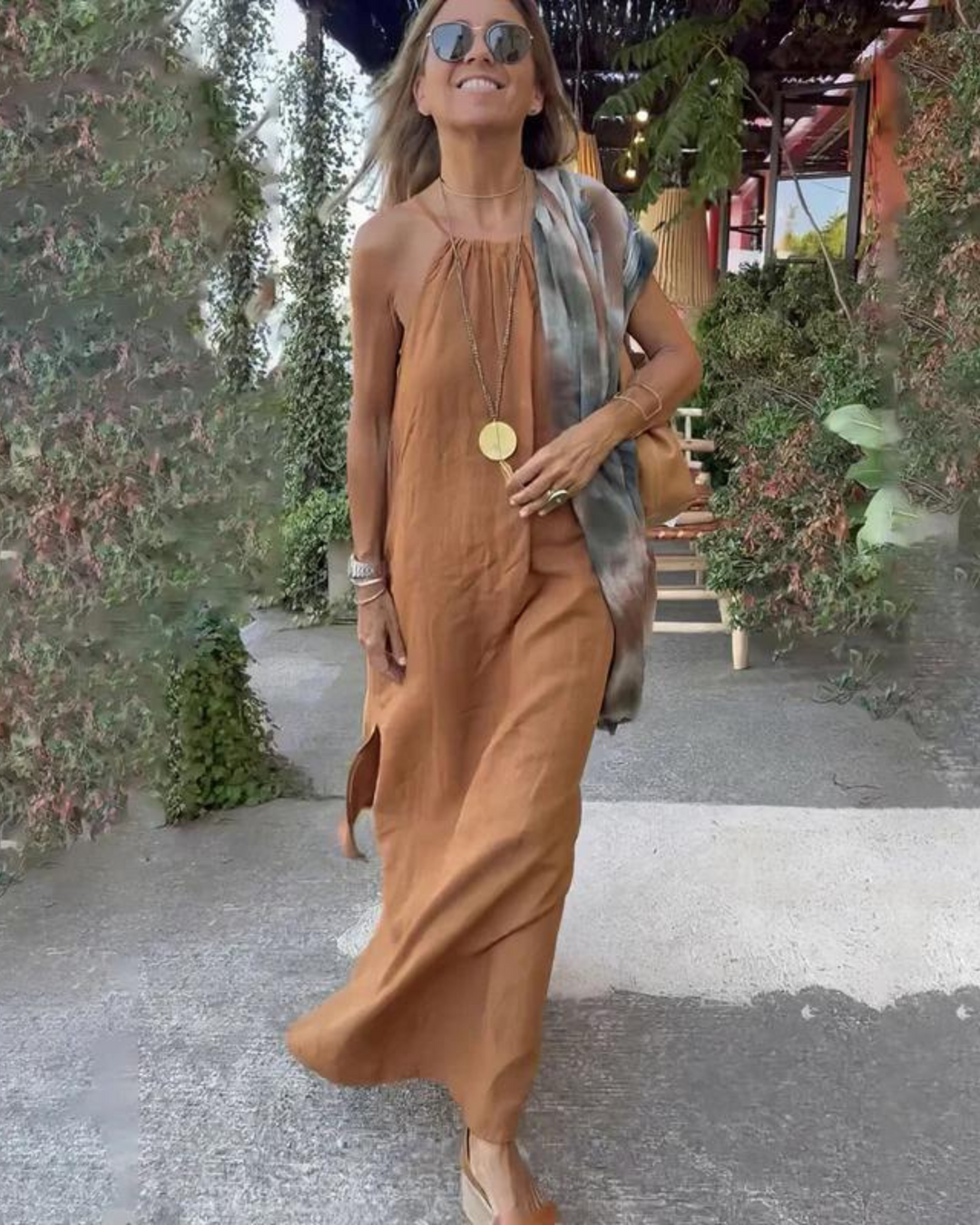 Galilea - Linen Blend Long Dress