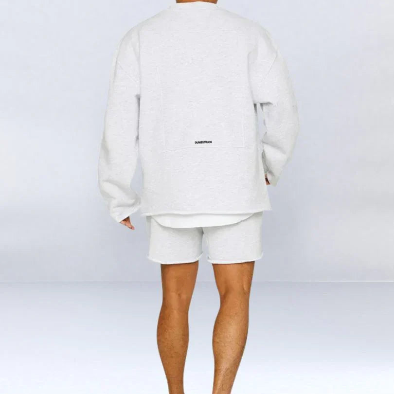 Leszek - Stylish Long Sleeve Sweater Shirts With Shorts