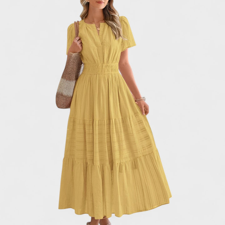 Maura - Summer Short Sleeve Maxi Dress