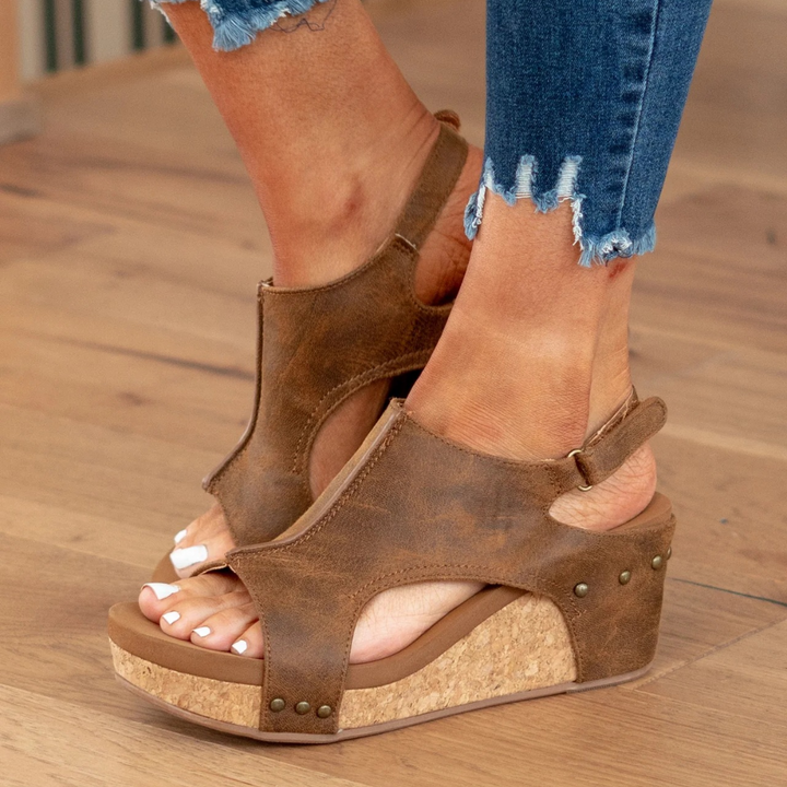 Makrina - Comfortable Wedge Heel Sandals