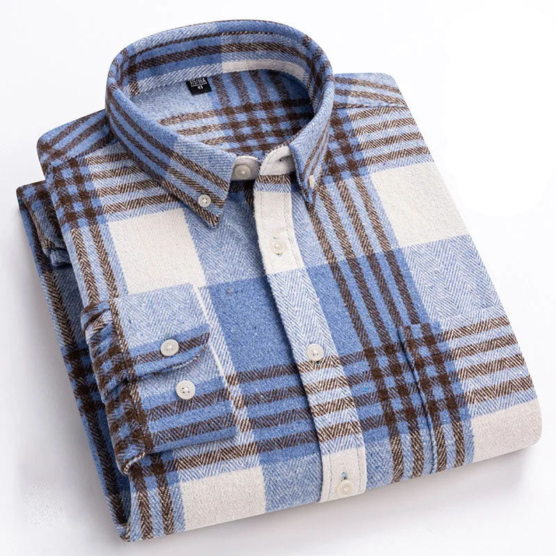 Hansamu - Elegant Long Sleeve Shirt With Button