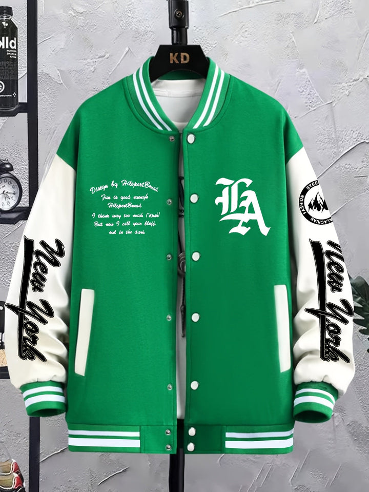 Pytheforge - Baseball Jacket With Button-Up Front