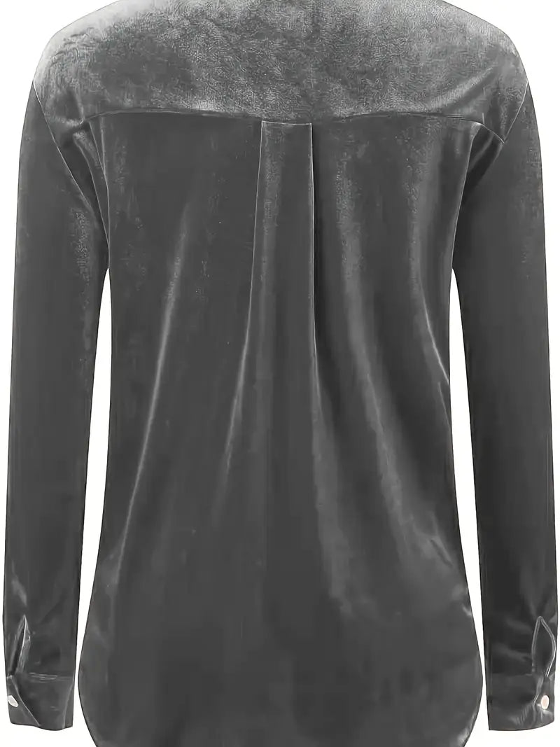 Geanie - Long Sleeve Shirt With Front Pockets