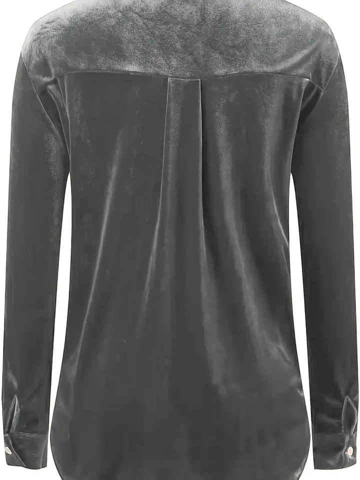 Geanie - Long Sleeve Shirt With Front Pockets