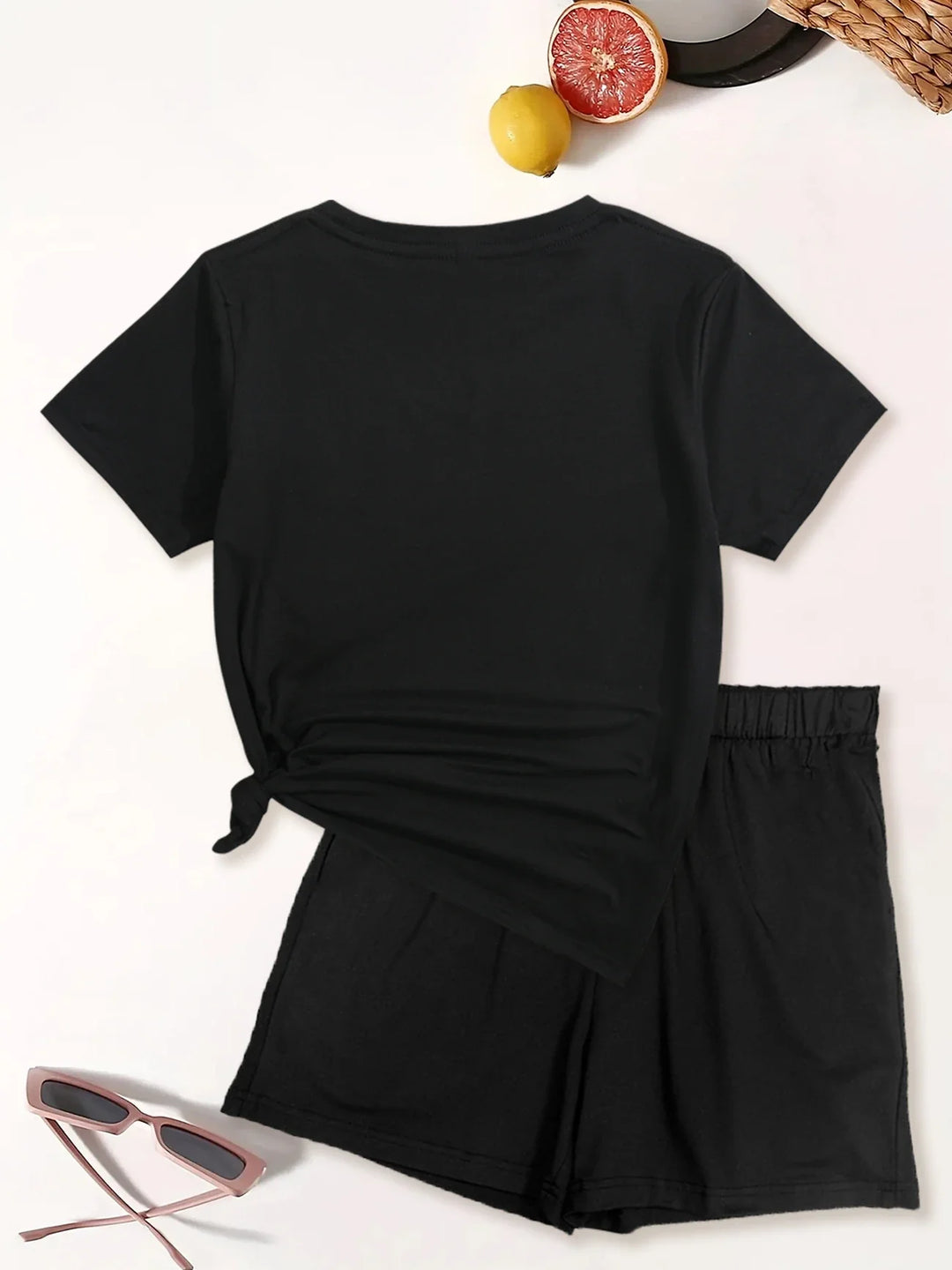 Lyra - Casual Two Piece Set With Graphic Print