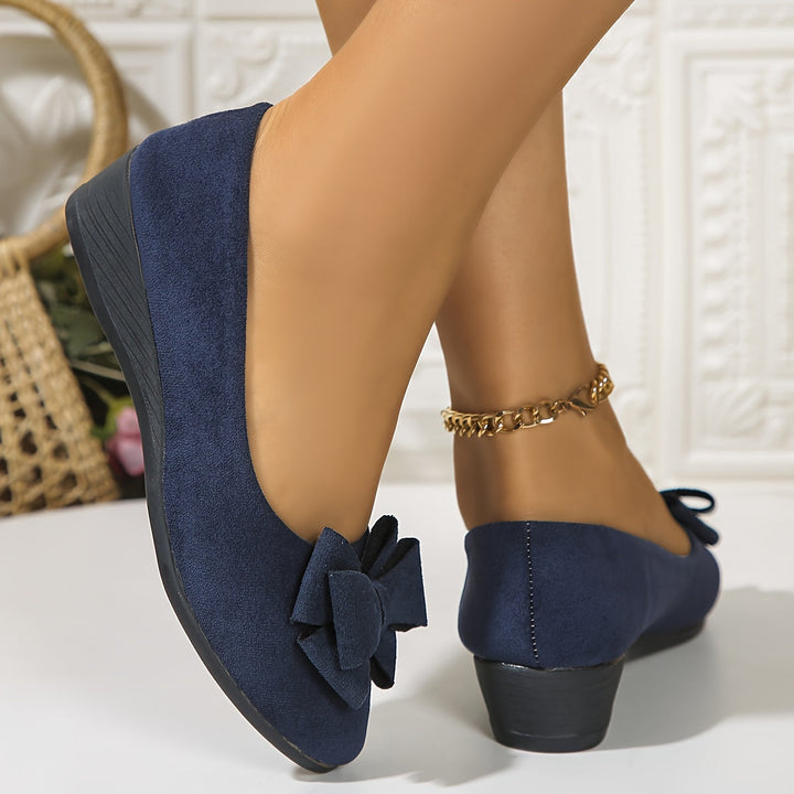 Camiiana - Breathable Non-slip Loafers With Bowtie