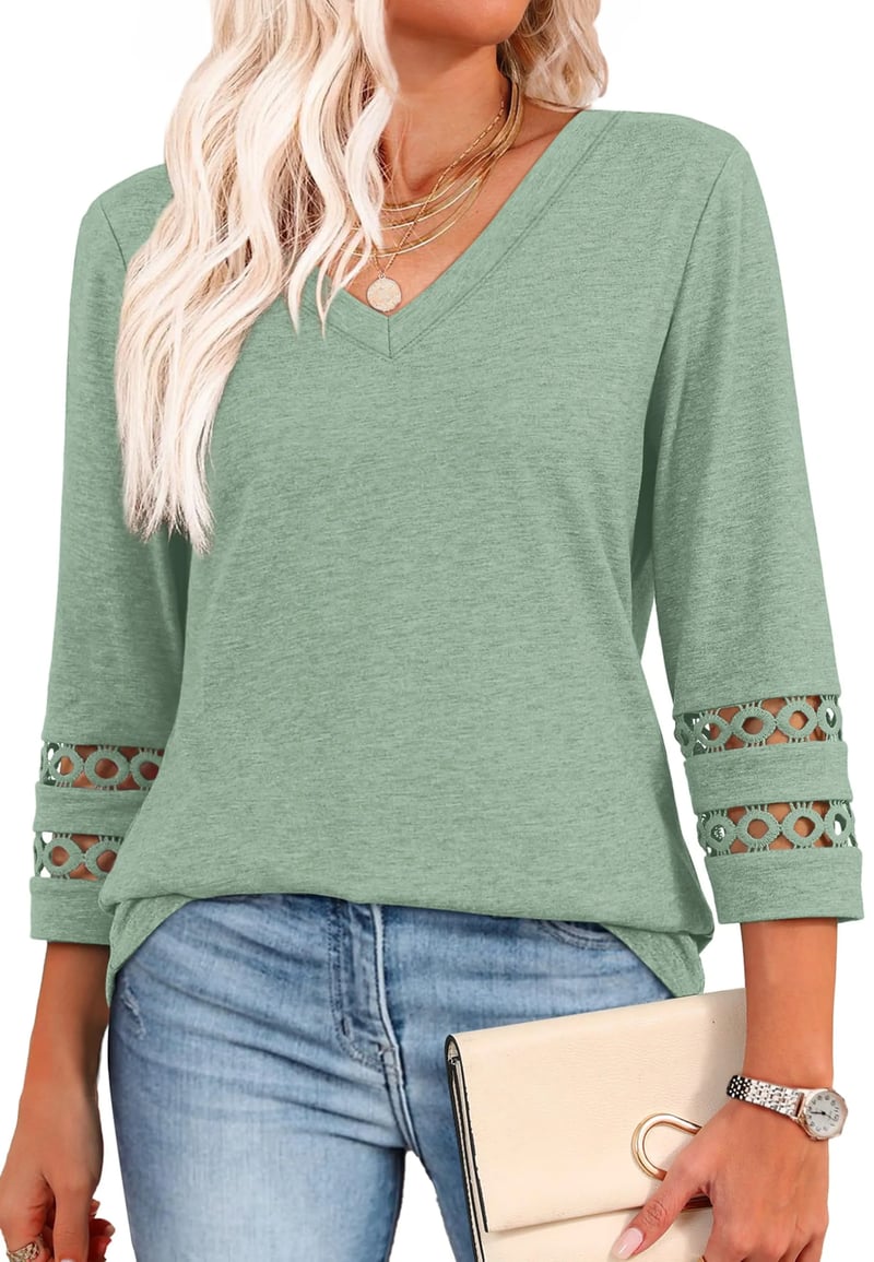 Ruthie - Long Sleeve V-Neck Shirts