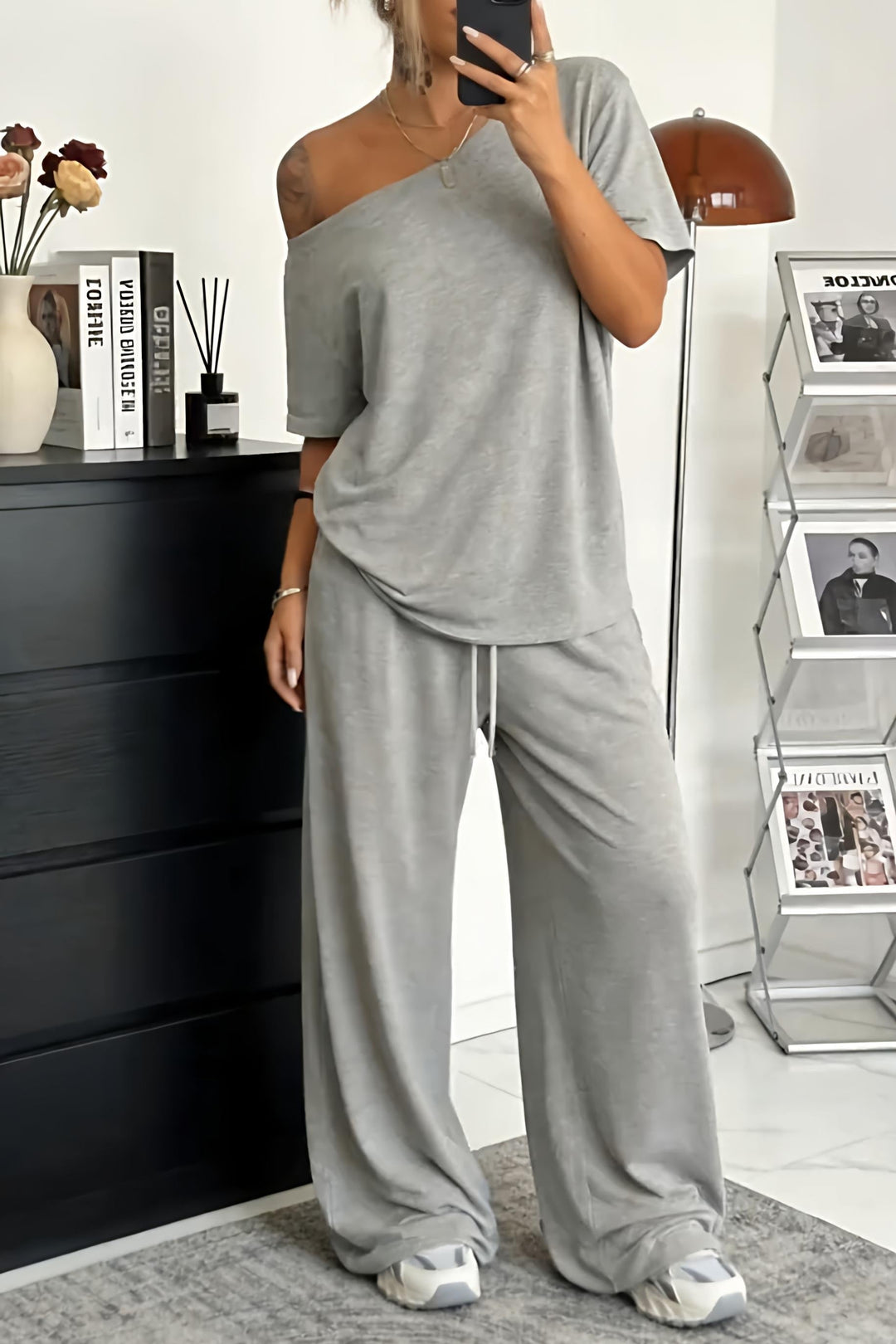 Khairina - Off Shoulder Two Piece Set