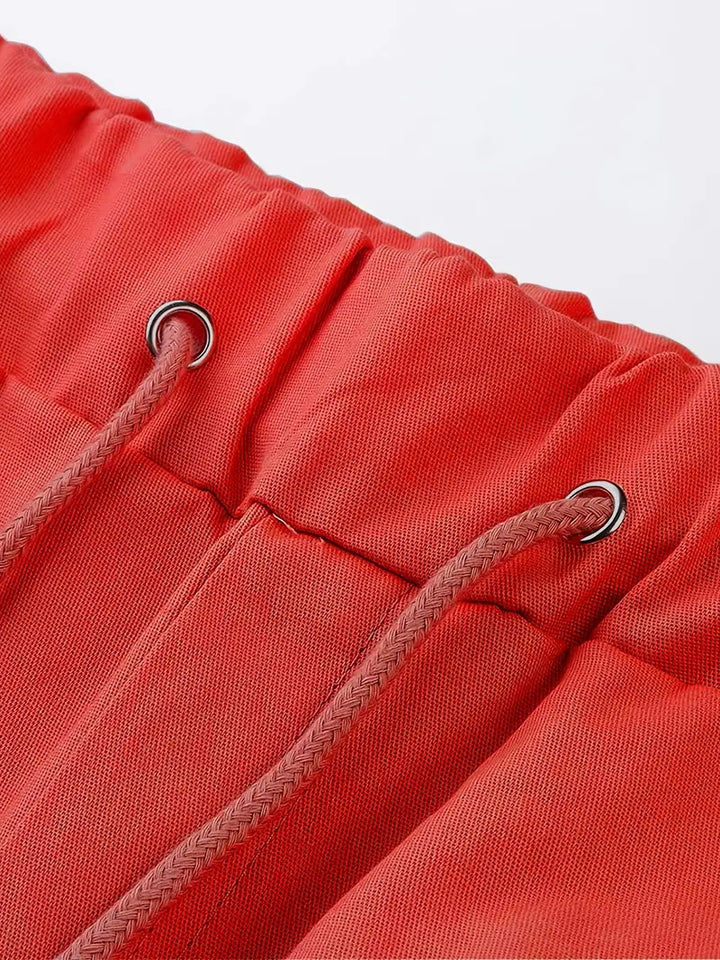 Jelte - Casual Non Stretch Drawstring Cargo Shorts