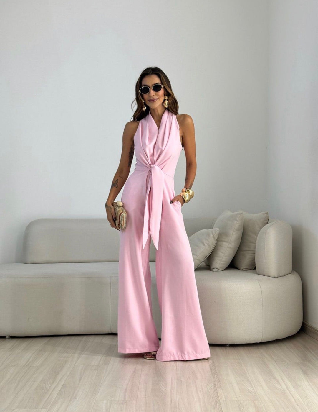 Shabrina - Wide Leg Sleeveless Jumpsuit