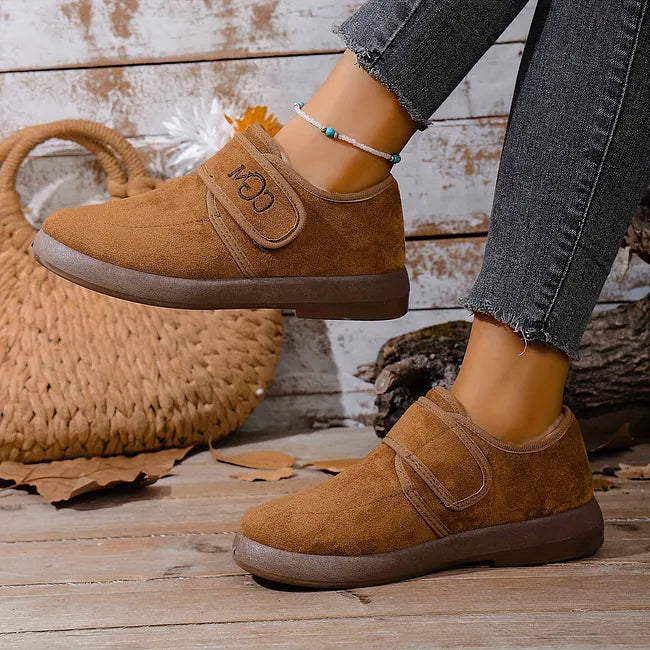 Althilana - Faux Fur Shoes With Adjustable Strap
