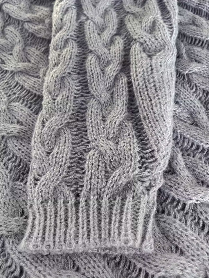 Miette - Casual Long Sleeve Knitted Sweater