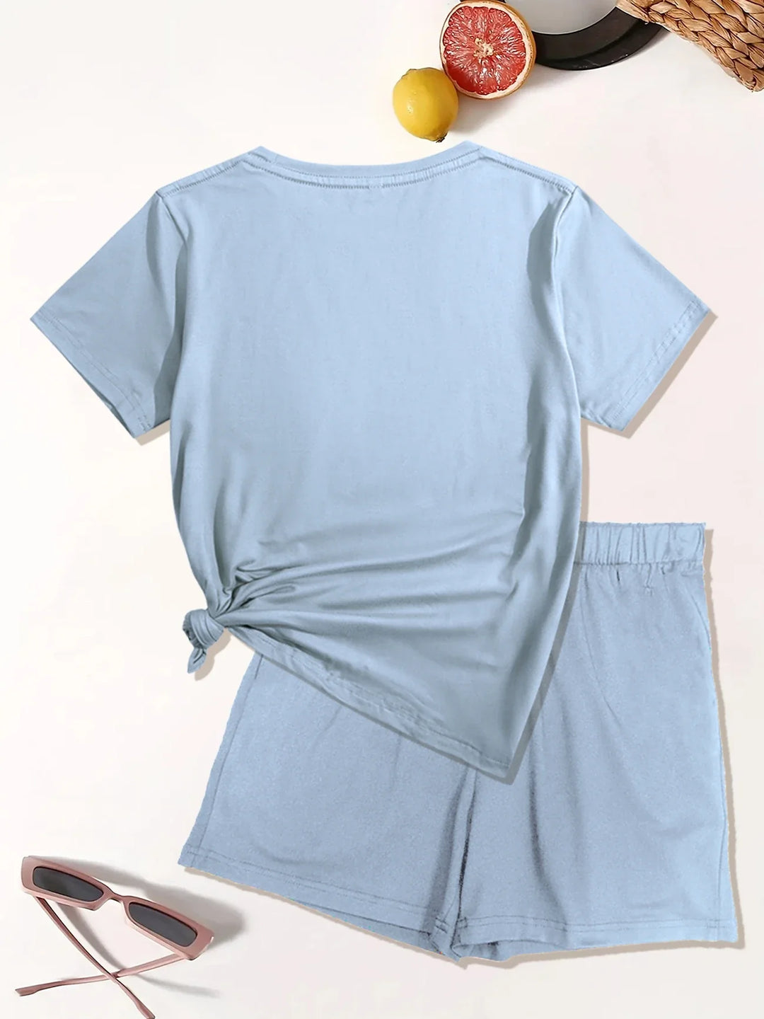 Lyra - Casual Two Piece Set With Graphic Print