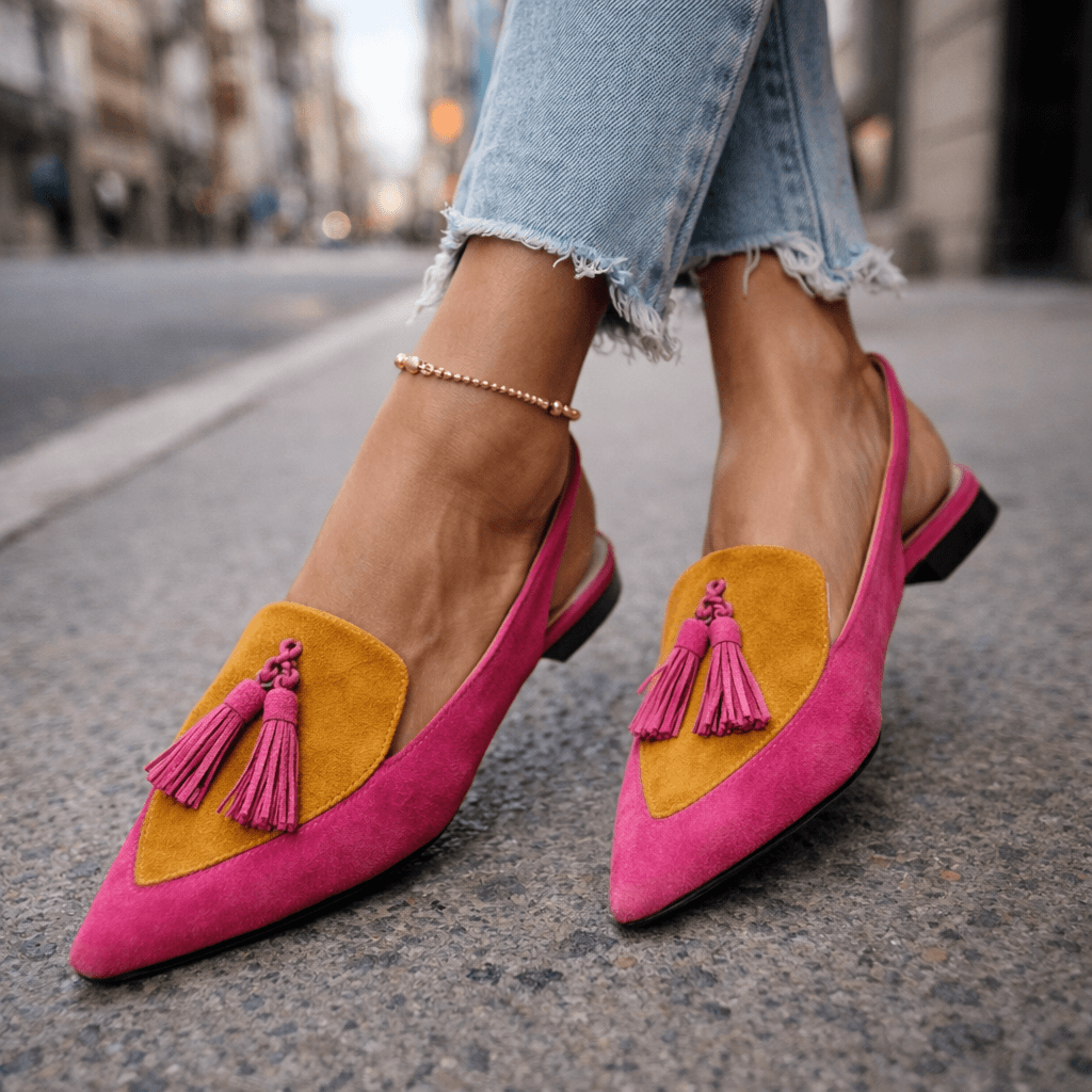 Eveliina - Slingback Tassel Pointed Flats